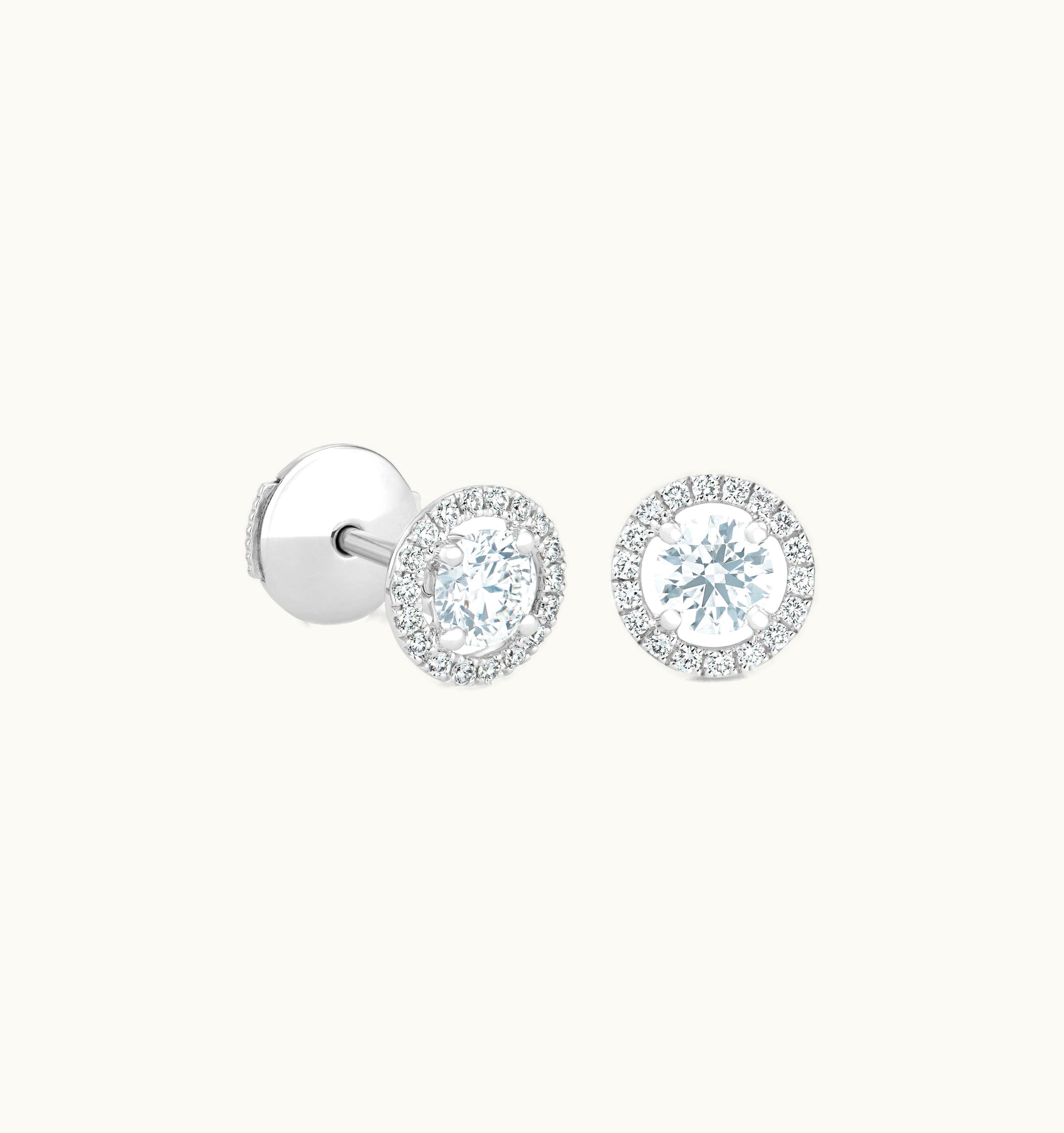 De Beers De Beers Aura Round Brilliant Diamond Studs UZ0178573
