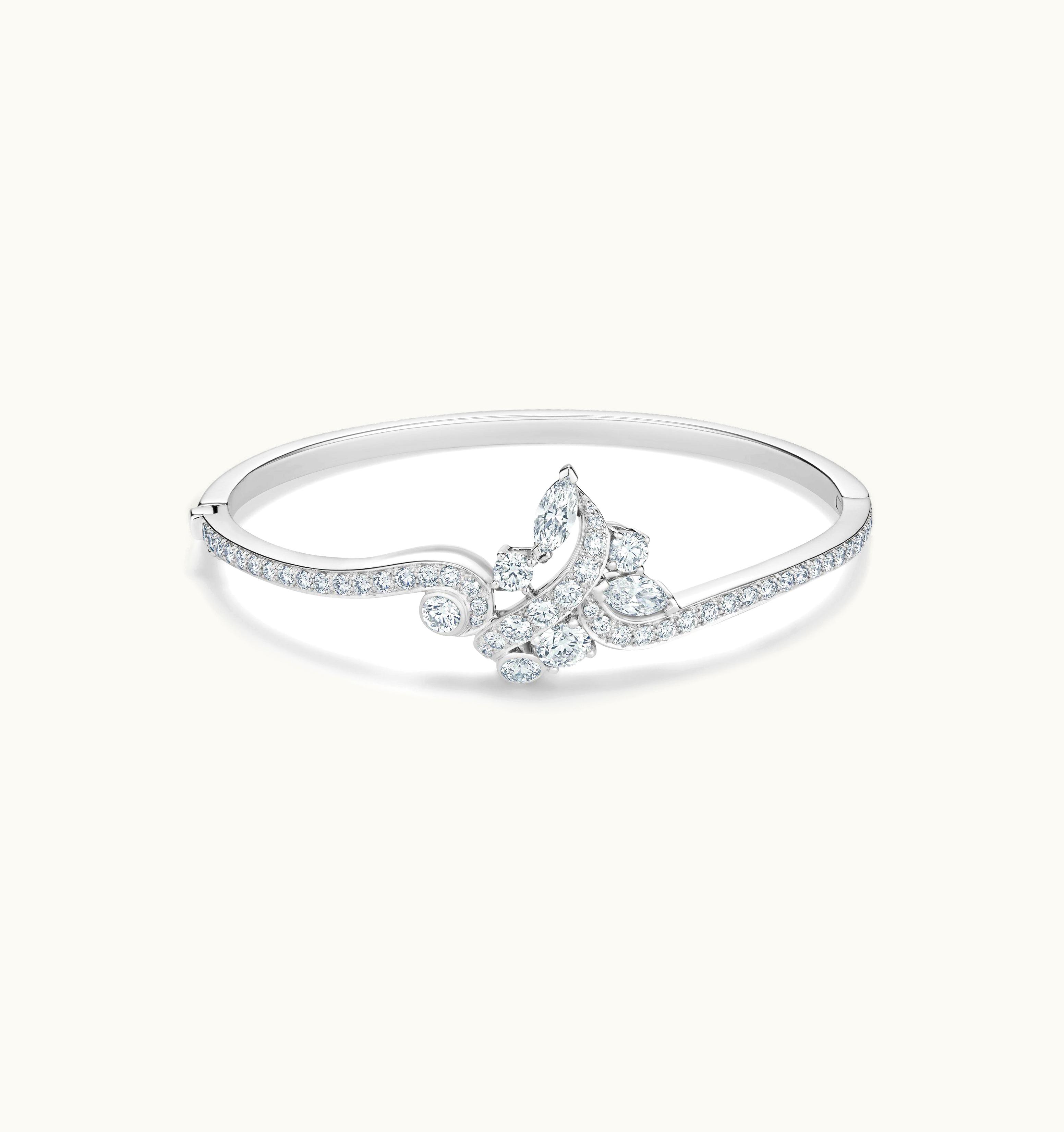 De Beers De Beers Adonis Rose Bangle In White Gold