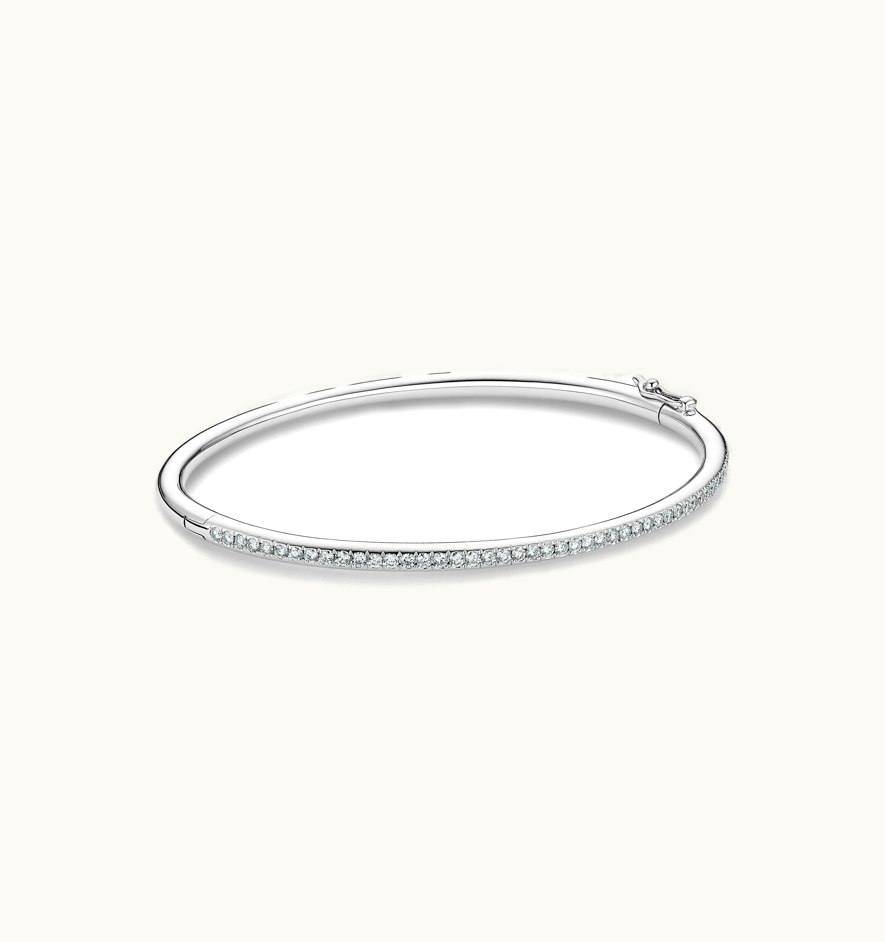 De Beers De Beers DB Classic Bangle In White Gold