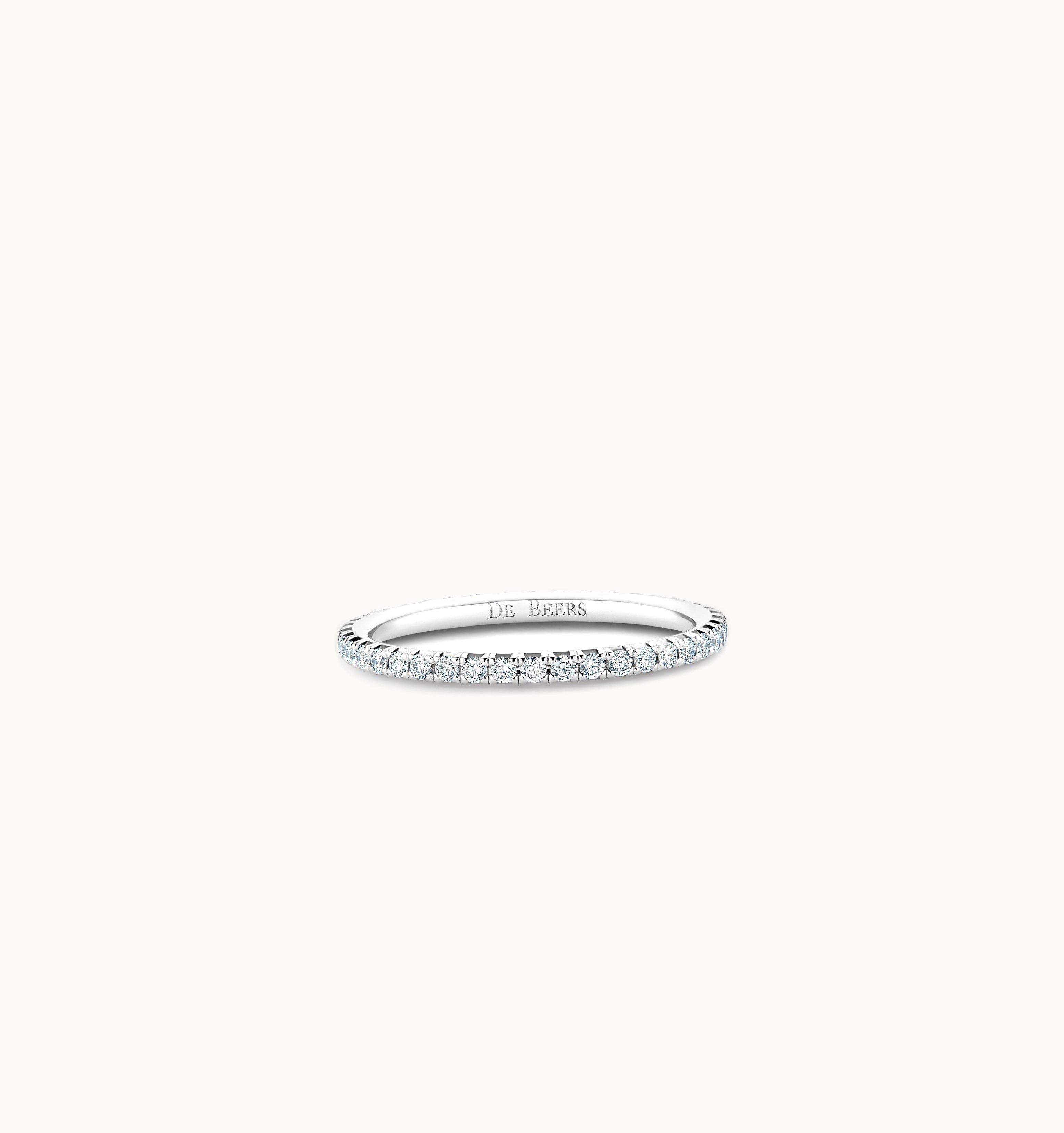 De Beers De Beers Aura Eternity Band In White Gold