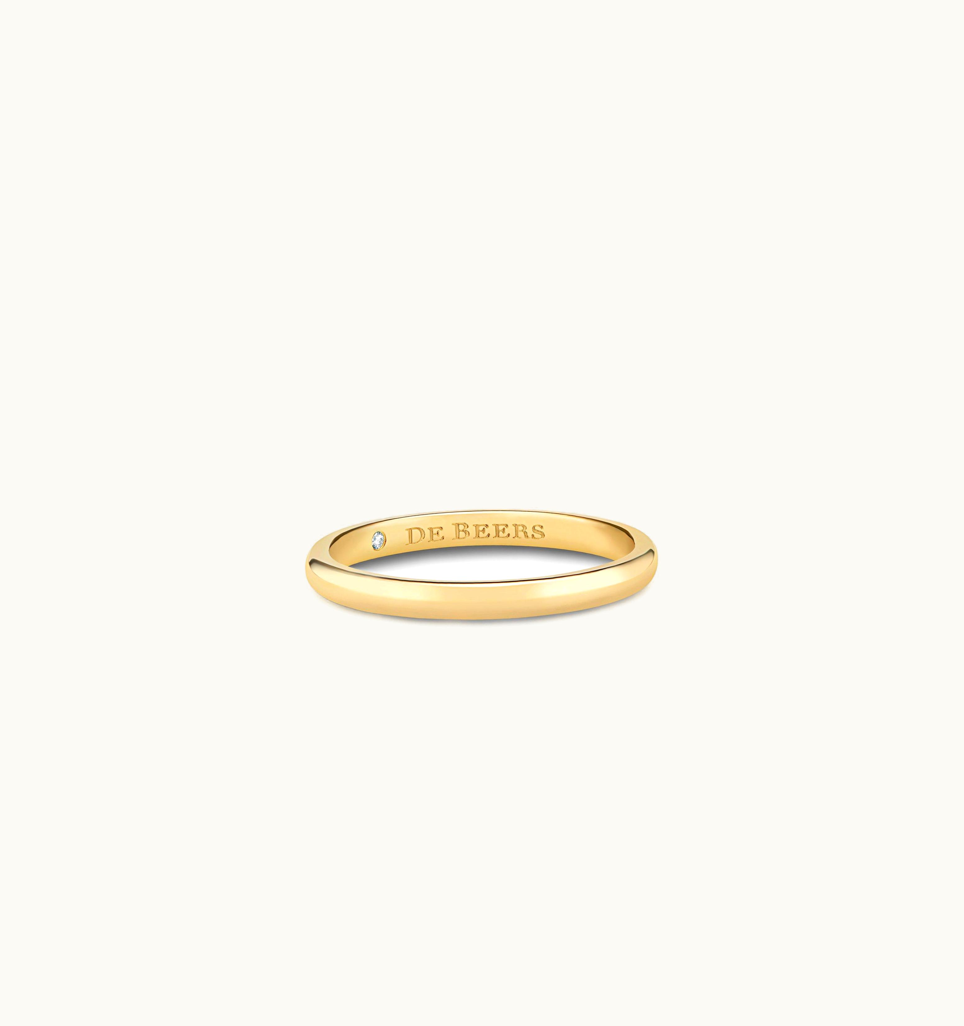 De Beers De Beers DB Classic Band In Yellow Gold