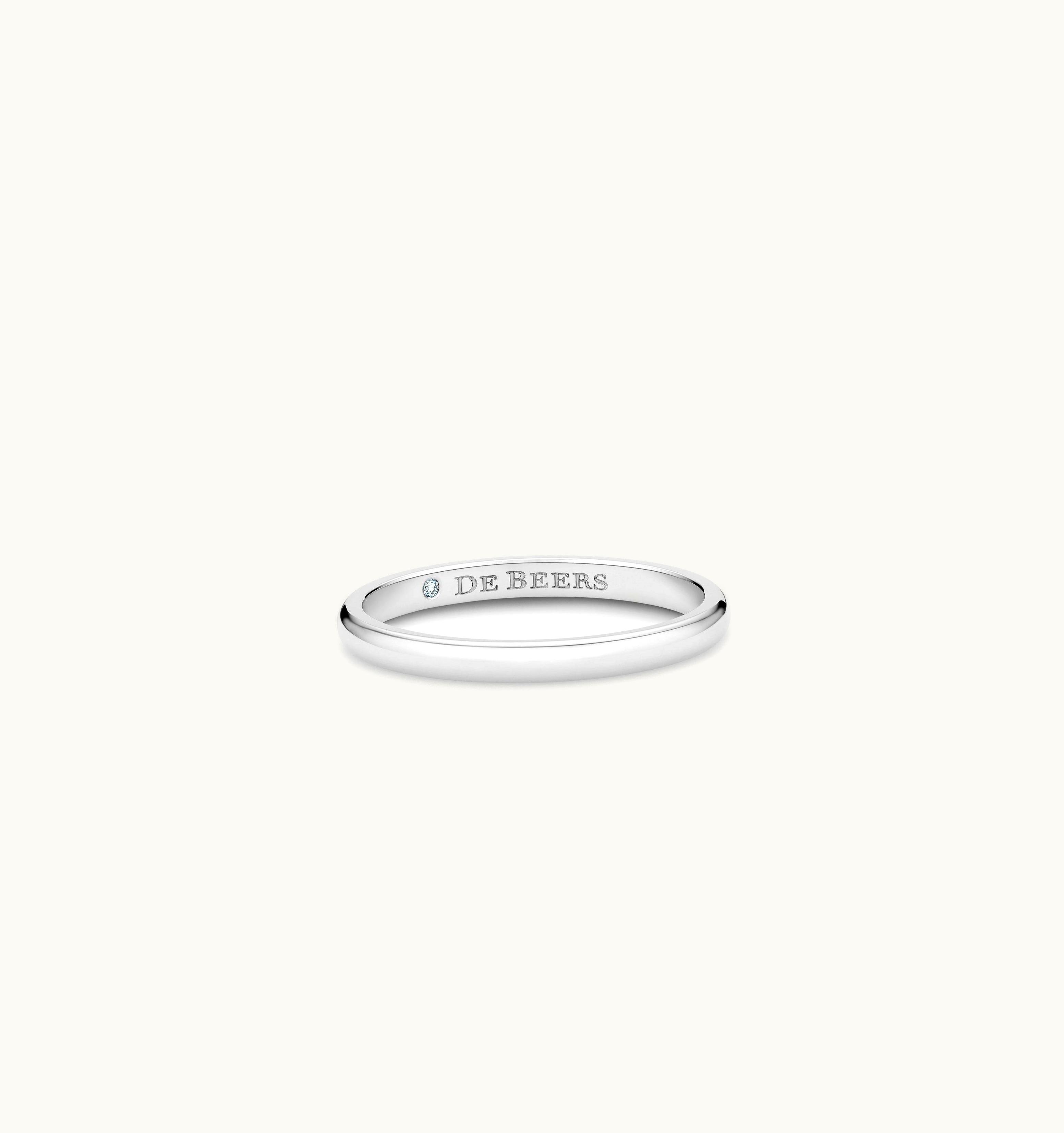 De Beers De Beers DB Classic Band In Platinum UZ0178622