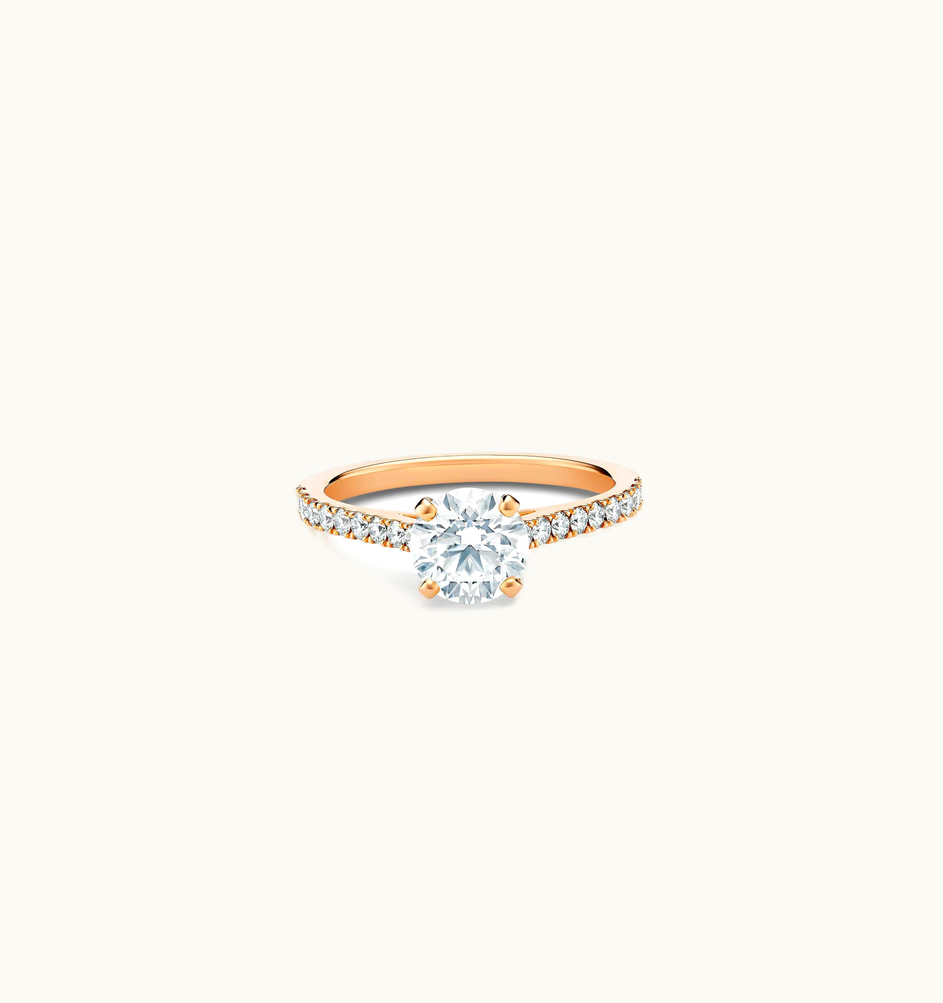 De Beers De Beers DB Classic Pavé Round Brilliant Diamond Ring UZ0178623