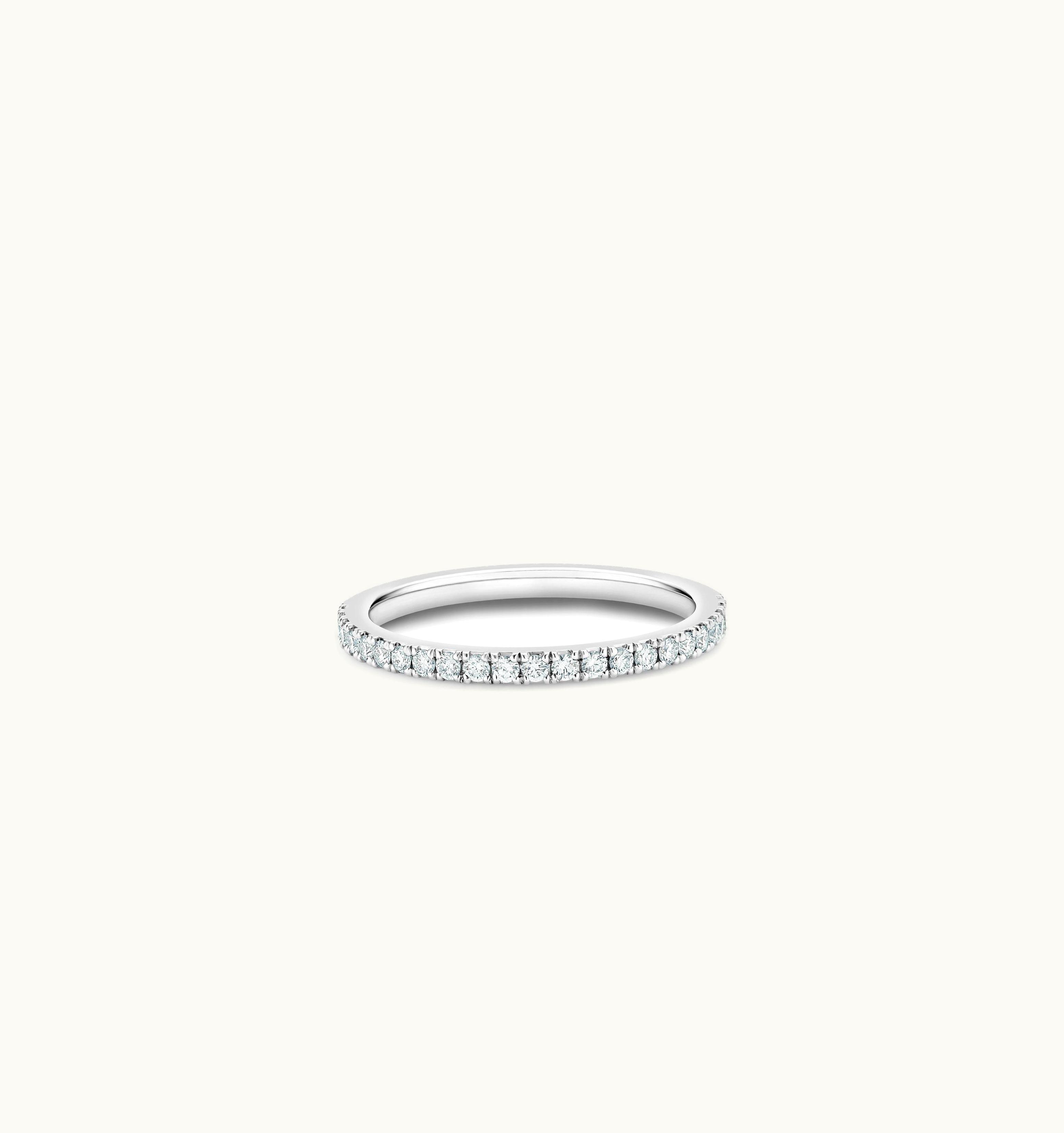 De Beers De Beers DB Classic Half Eternity Band In Platinum UZ0178638