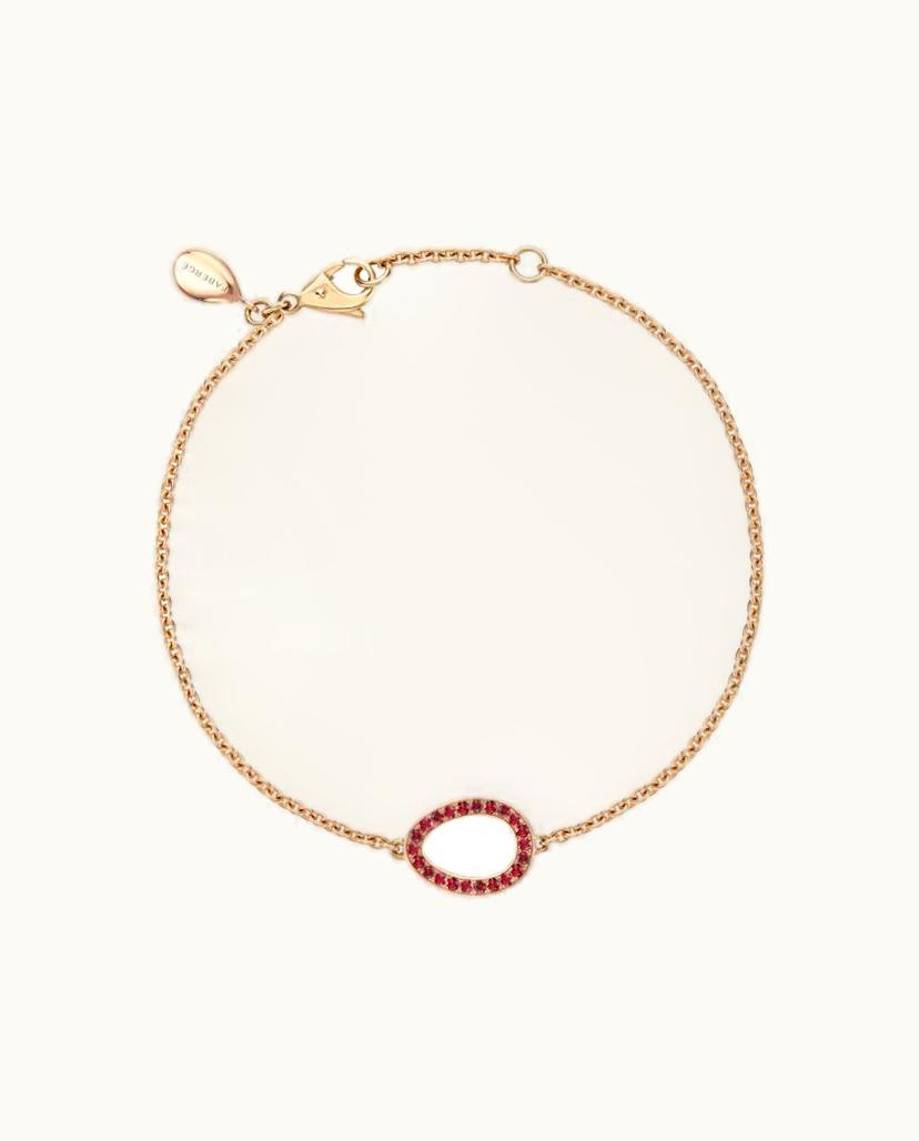 Faberge Faberge Colours Of Love Sasha Rose Gold Ruby Egg Chain Bracelet