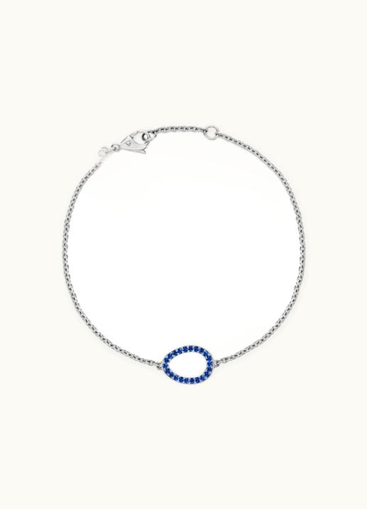 Faberge Faberge Colours Of Love Sasha White Gold Blue Sapphire Egg Chain Bracelet