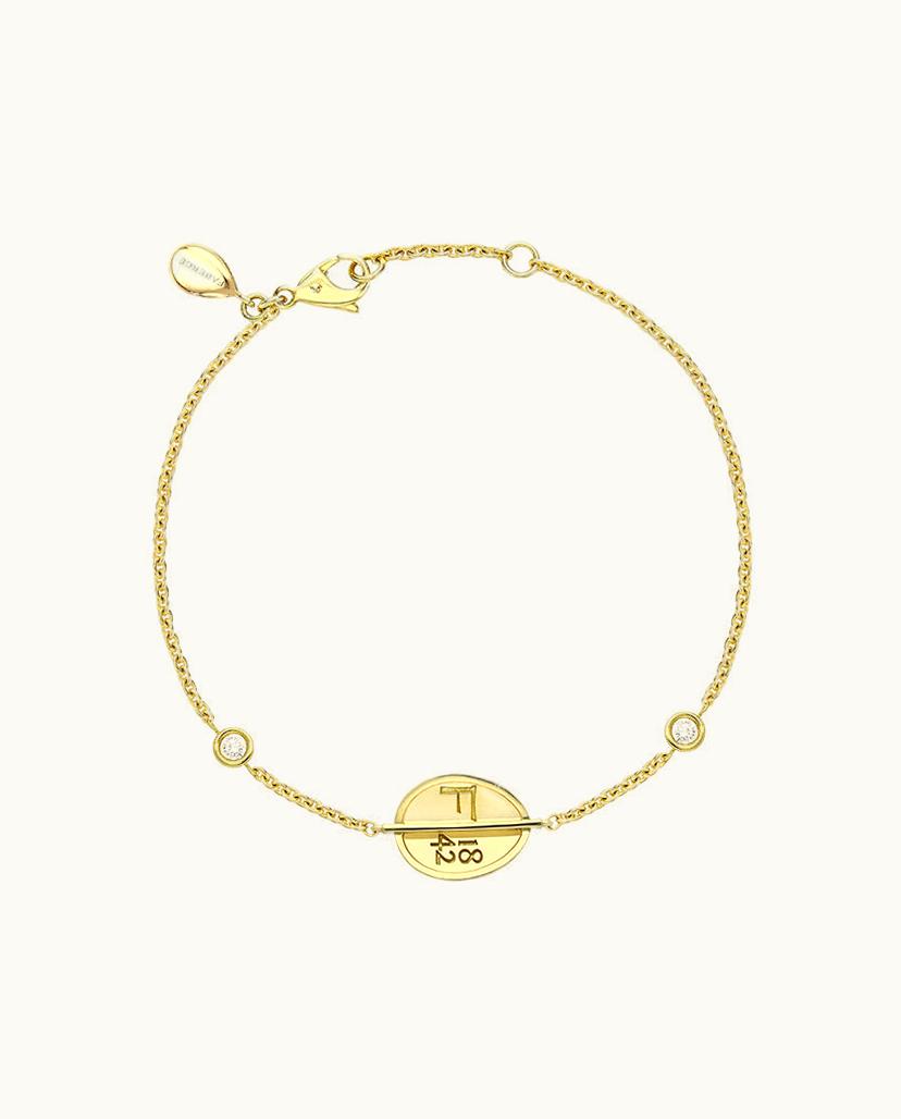 Faberge Faberge Fabergé 1842 Yellow Gold & Diamond Egg Chain Bracelet