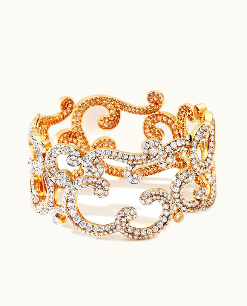 Faberge Faberge Fabergé Rococo Rose Gold Diamond Bracelet