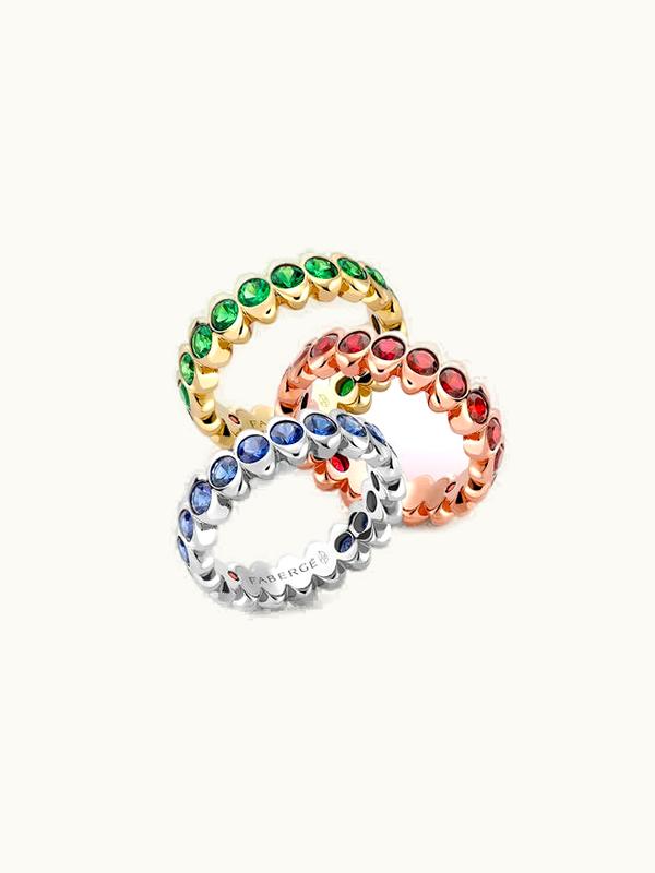 Faberge Faberge Colours Of Love Cosmic Curve Rose Gold Ruby Eternity Ring