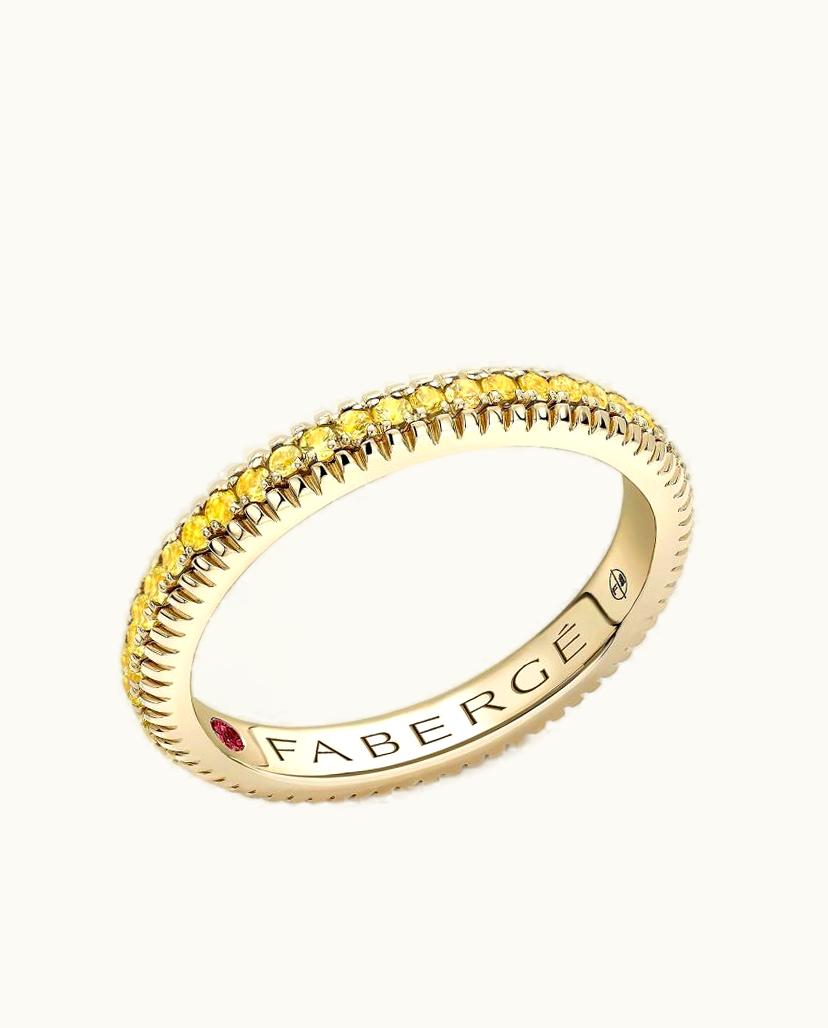 Faberge Faberge Colours Of Love Yellow Gold Yellow Sapphire Fluted Eternity Ring