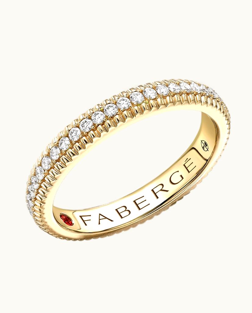 Faberge Faberge Colours Of Love Yellow Gold Diamond Fluted Eternity Ring