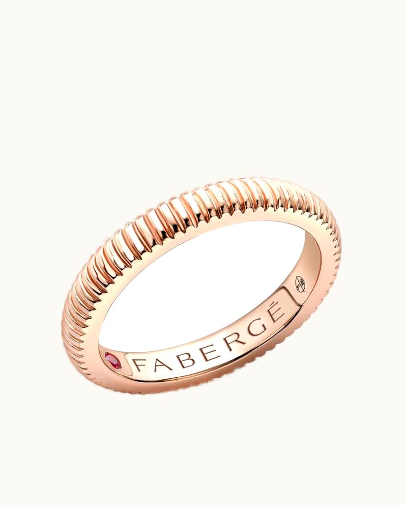 Faberge Faberge Colours Of Love Rose Gold Fluted Ring