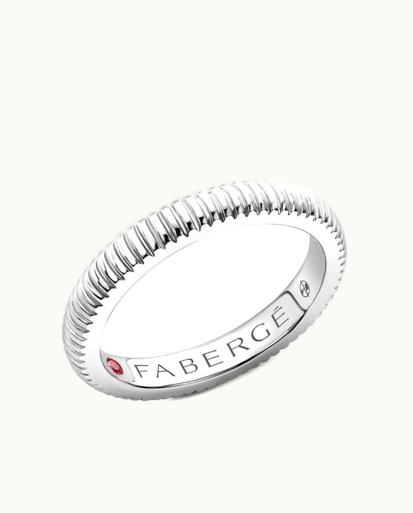 Faberge Faberge Colours Of Love White Gold Fluted Ring