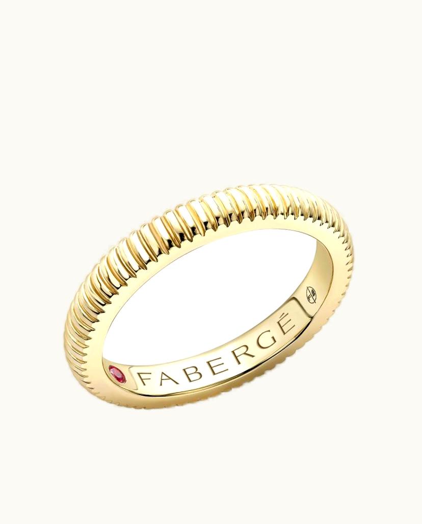 Faberge Faberge Colours Of Love Yellow Gold Fluted Ring