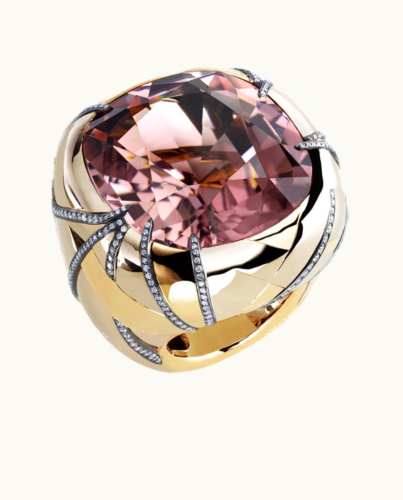 Faberge Faberge Frédéric Zaavy Illumination Gold Pink Tourmaline & Diamond Ring