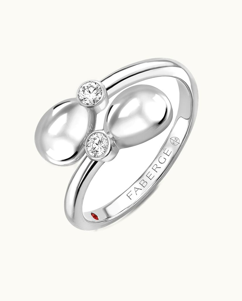 Faberge Faberge Fabergé Essence White Gold Crossover Ring