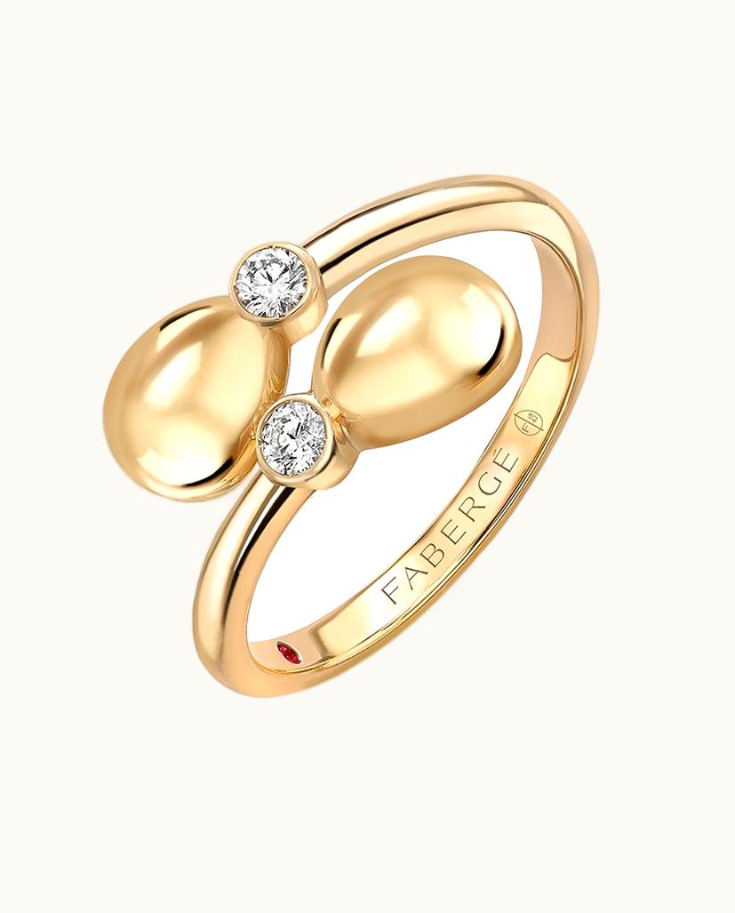 Faberge Faberge Fabergé Essence Yellow Gold Crossover Ring