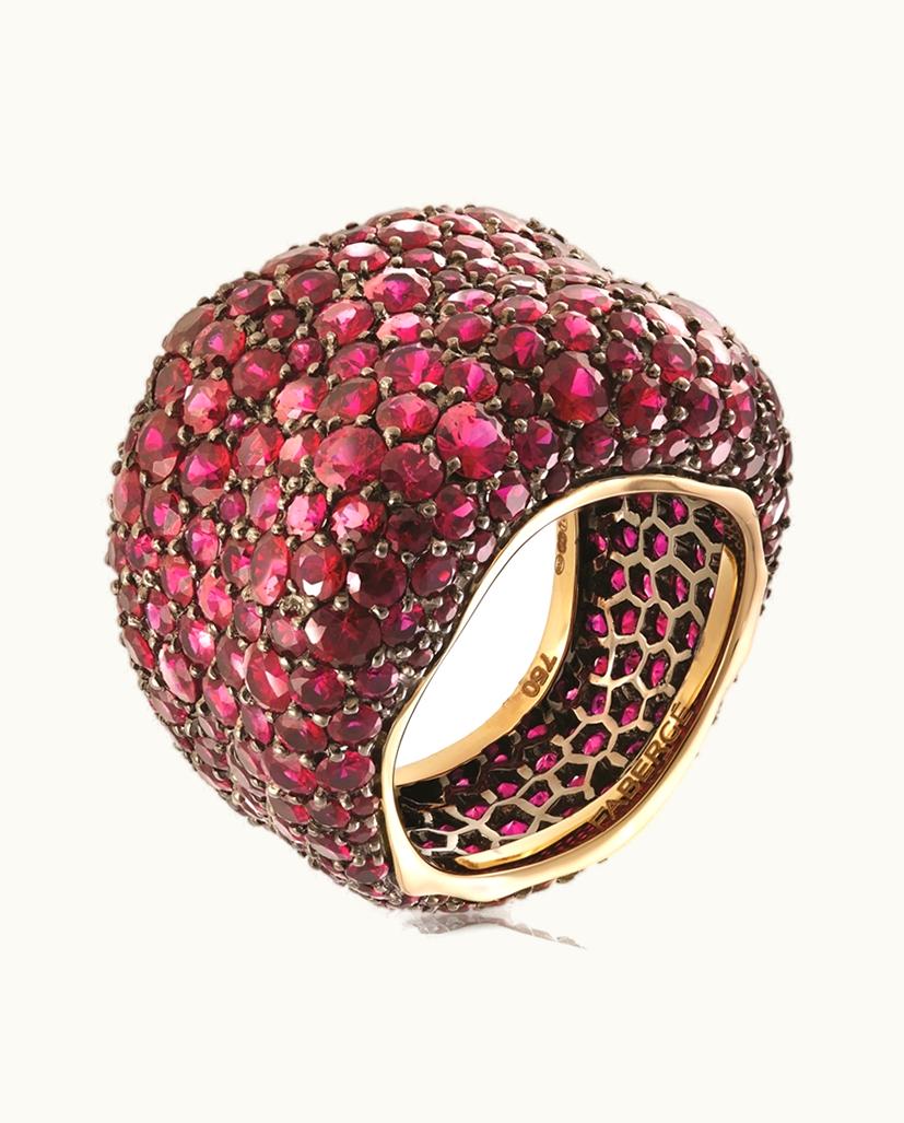 Faberge Faberge Emotion Yellow White Gold Ruby Grande Ring