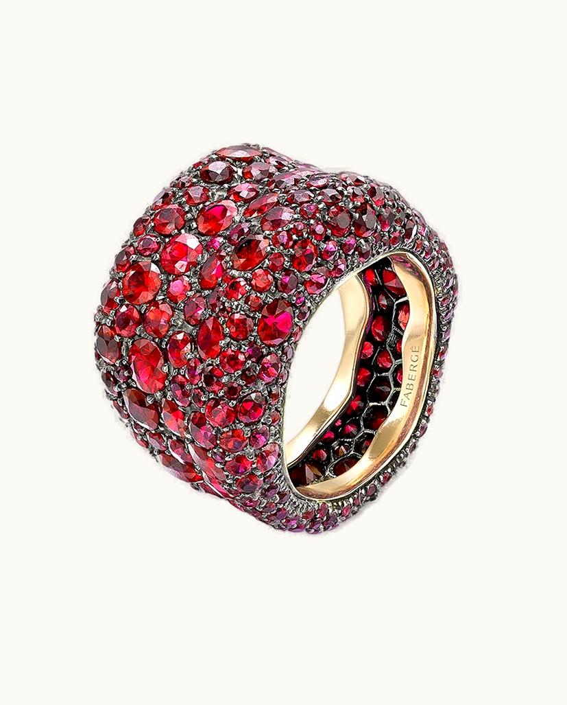 Faberge Faberge Emotion Yellow Gold Ruby Grande Ring