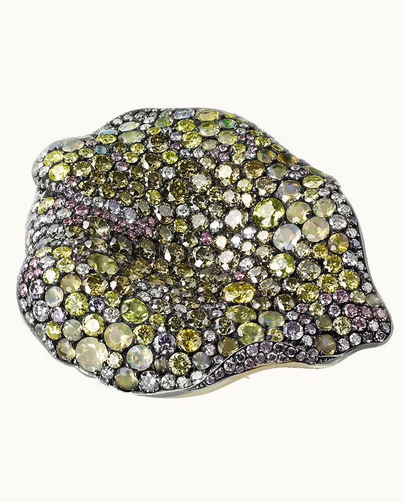 Faberge Faberge Frédéric Zaavy Golden Rose Petal Gold & Silver Diamond Brooch