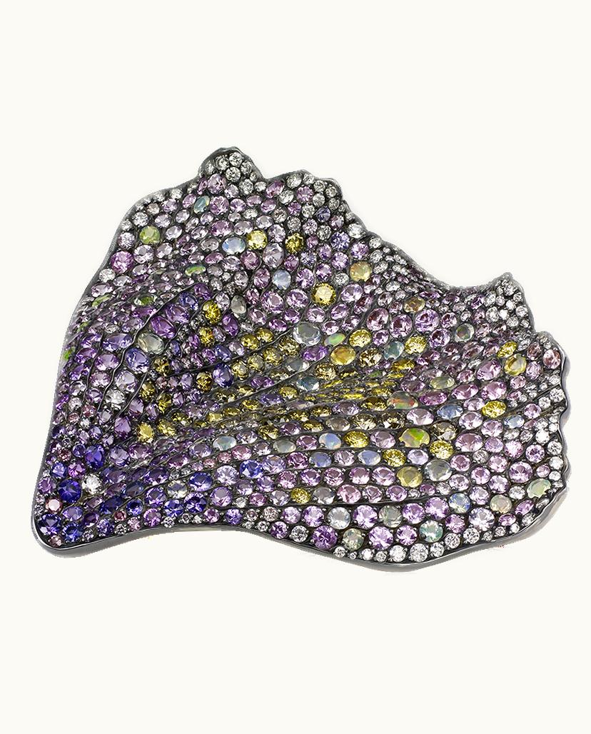 Faberge Faberge Frédéric Zaavy Fallen Poppy Petal Gold & Silver Diamond Brooch