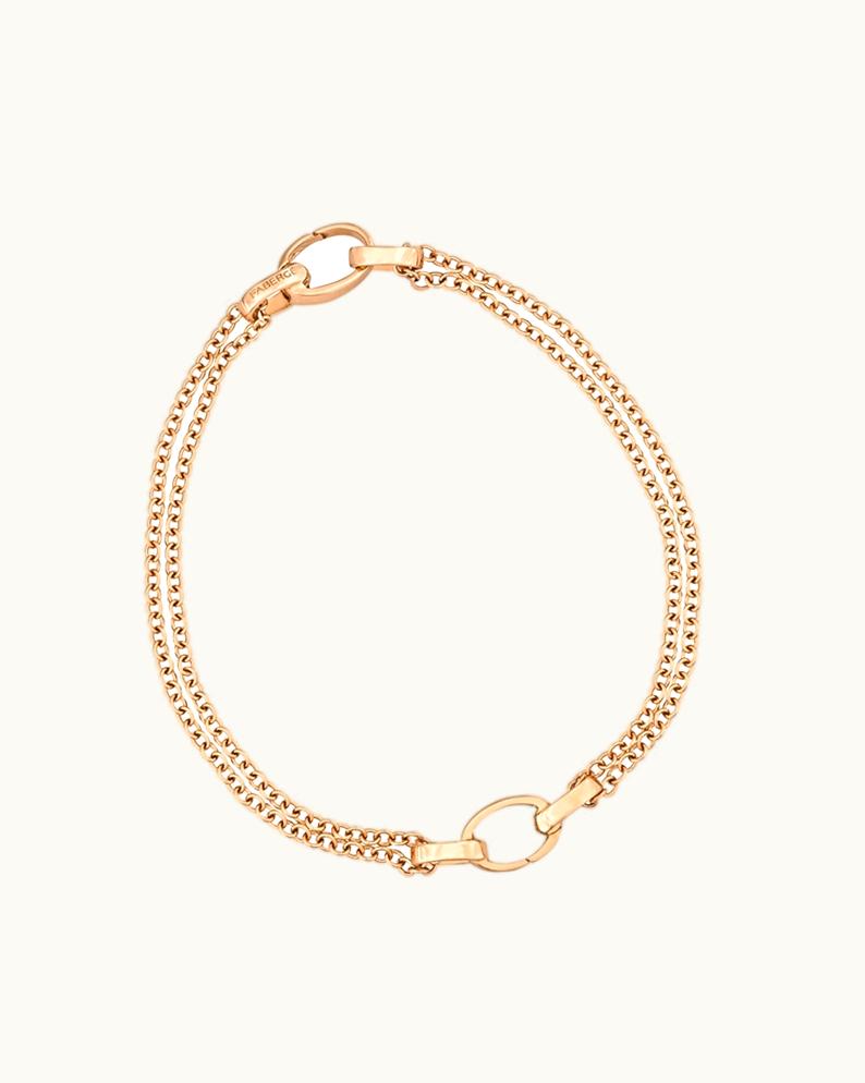 Faberge Faberge Treillage Rose Gold Dual Charm Bracelet