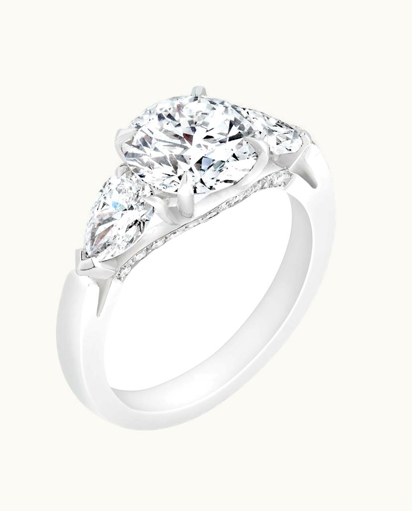 Faberge Faberge Colours Of Love Platinum Diamond Three Stone Ring