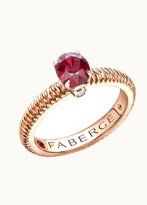 Faberge Faberge Colours Of Love Rose Gold Ruby Fluted Ring UZ0178803