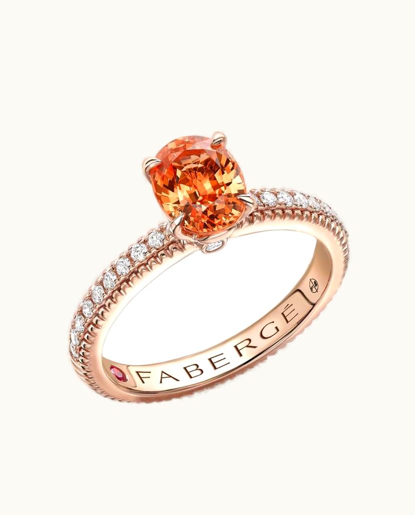 Faberge Faberge Colours Of Love Rose Gold Spessartite Fluted Ring