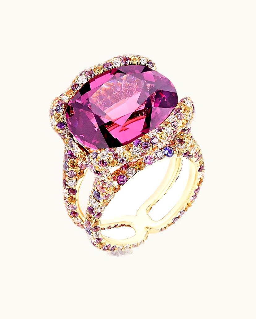 Faberge Faberge Emotion Katharina Yellow Gold 18.81Ct Spinel Ring With Diamonds & Coloured Gemstones