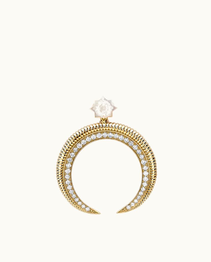 Faberge Faberge Colours Of Love Hilal Yellow Gold Emerald & Diamond Pendant