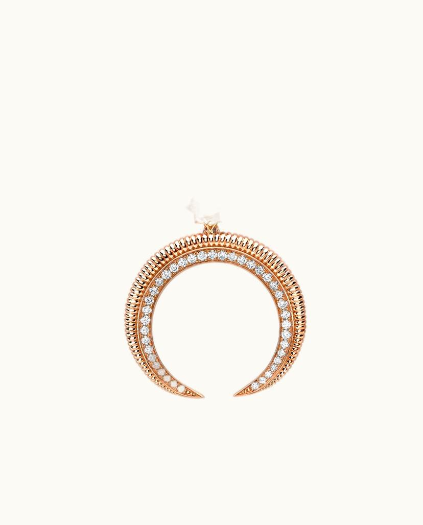 Faberge Faberge Colours Of Love Hilal Crescent Rose Gold Ruby & Diamond Pendant