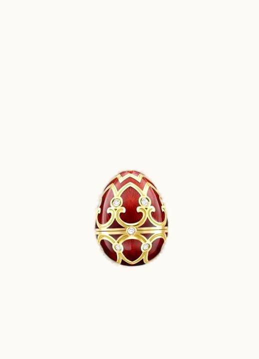 Faberge Faberge Heritage Yellow Gold Diamond & Red Guilloché Enamel Year Of The Rat Surprise Locket