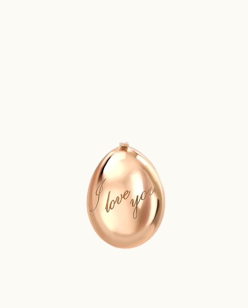 Faberge Faberge Fabergé Essence Rose Gold I Love You Egg Pendant