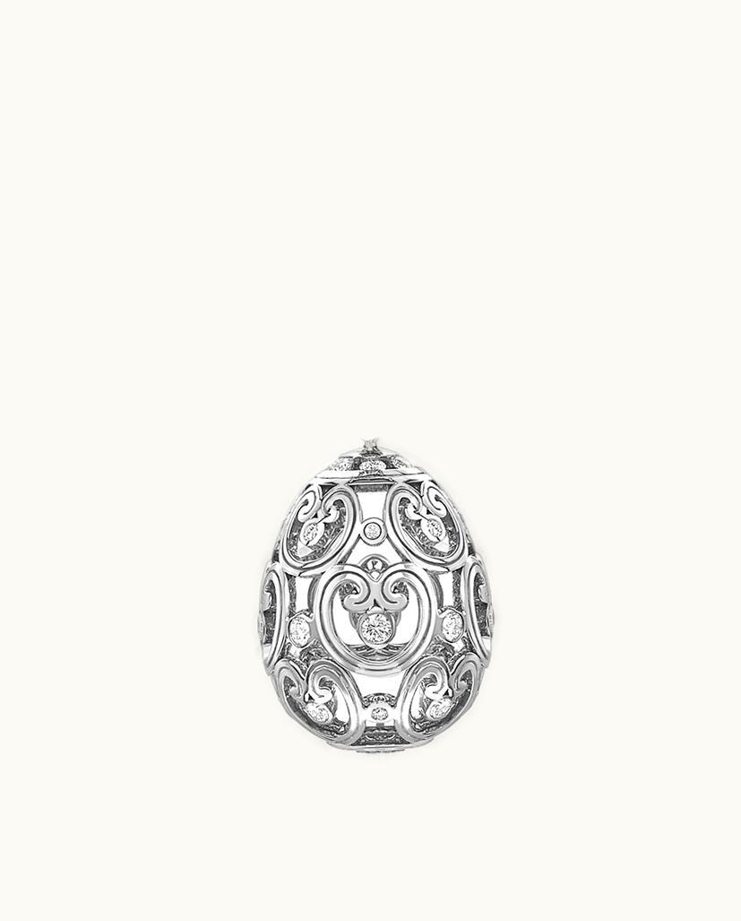 Faberge Faberge Fabergé Imperial ImpéRatrice White Gold Diamond Set Egg Pendant
