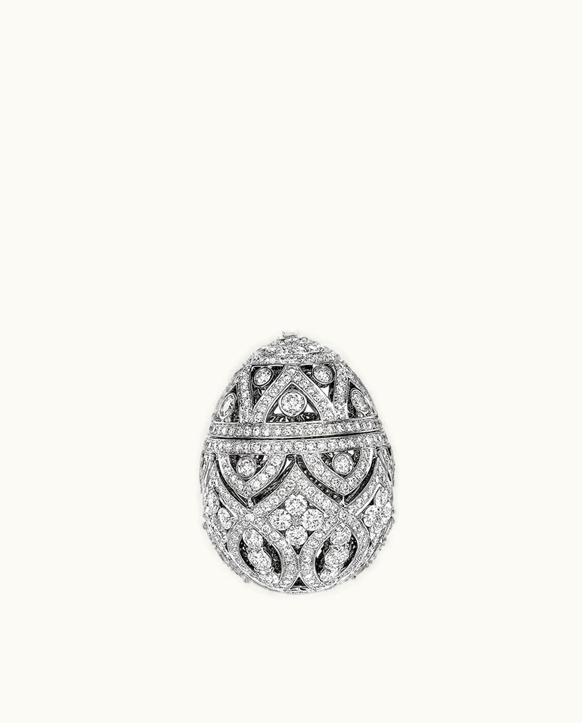 Faberge Faberge Fabergé Imperial Zenya White Gold & Diamond Egg Pendant