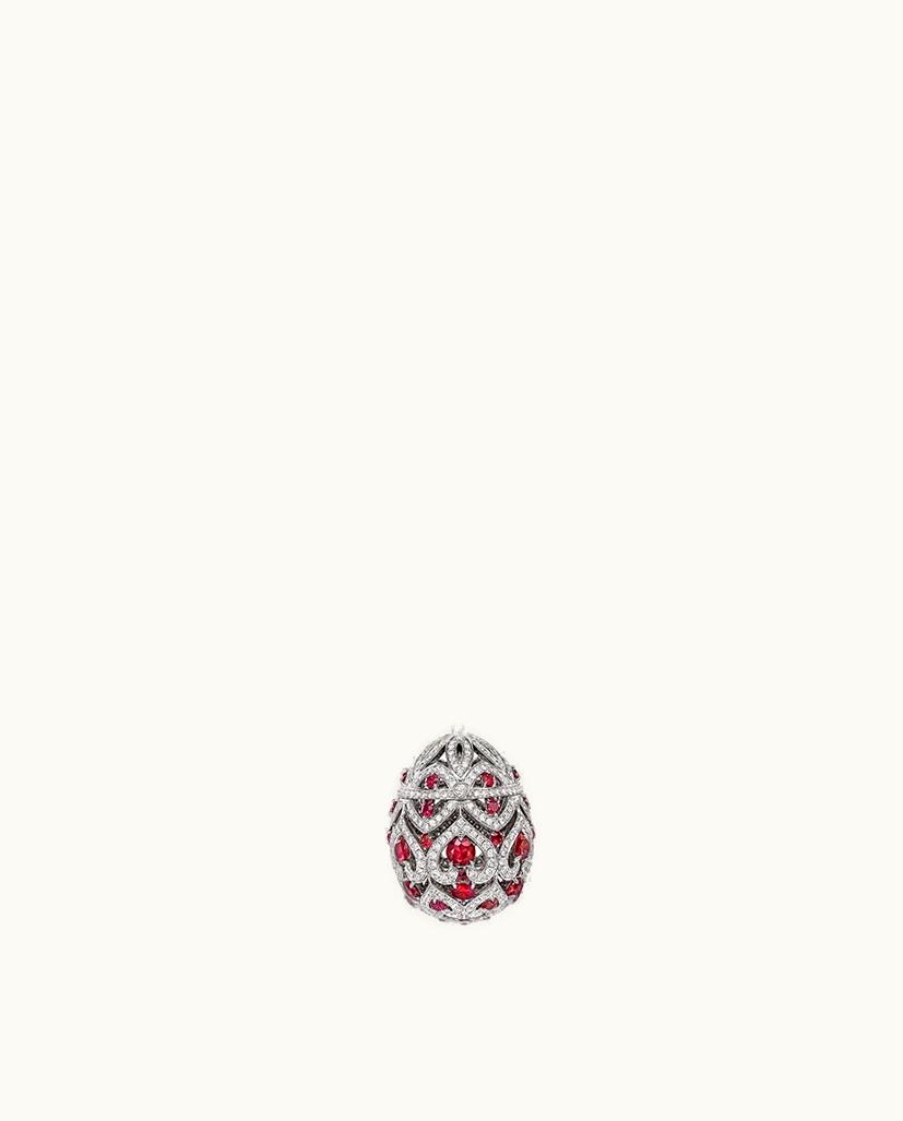 Faberge Faberge Fabergé Imperial Zenya White Gold & Ruby Egg Pendant