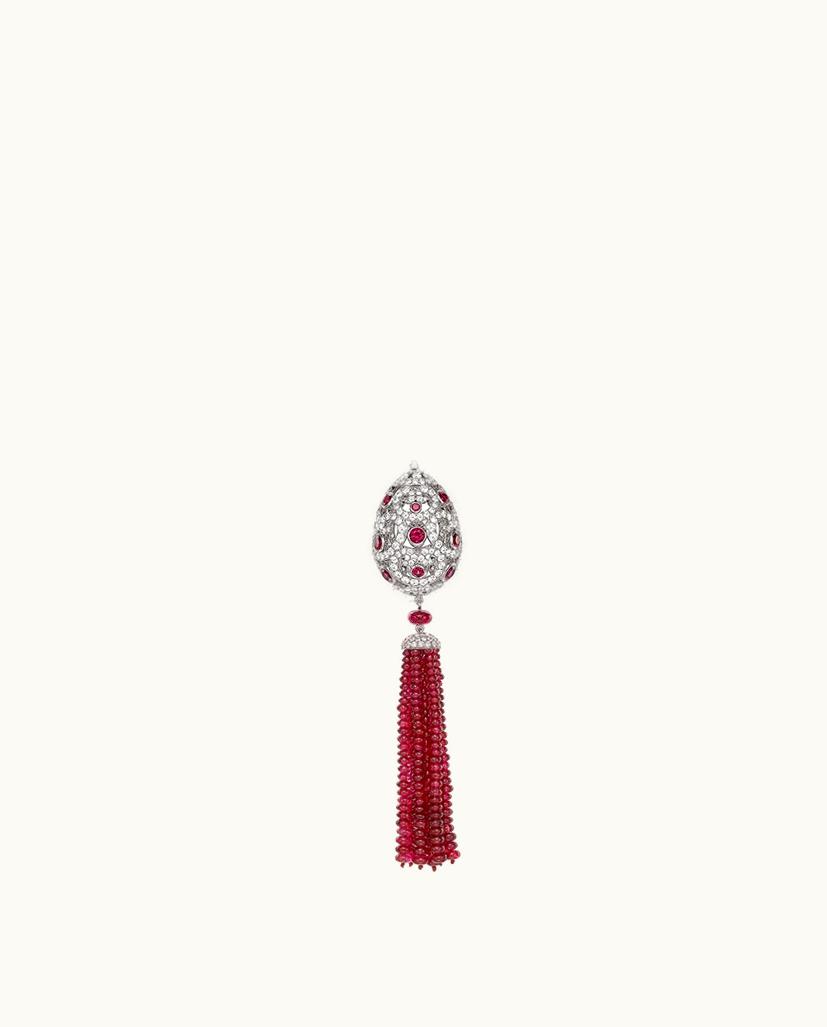 Faberge Faberge Fabergé Imperial ImpéRatrice White Gold & Ruby Tassel Pendant