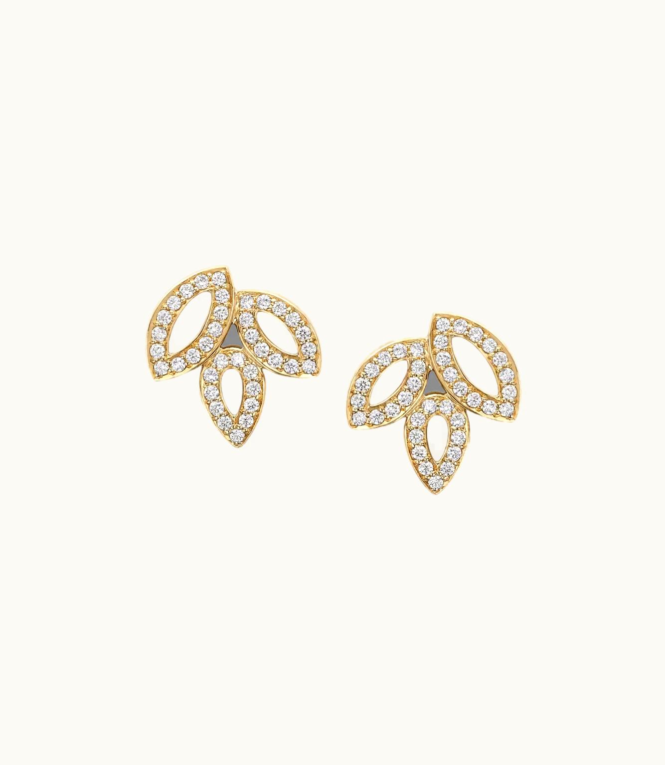 Harry Winston Harry Winston Lily Cluster Small Yellow Gold Diamond Earrings
