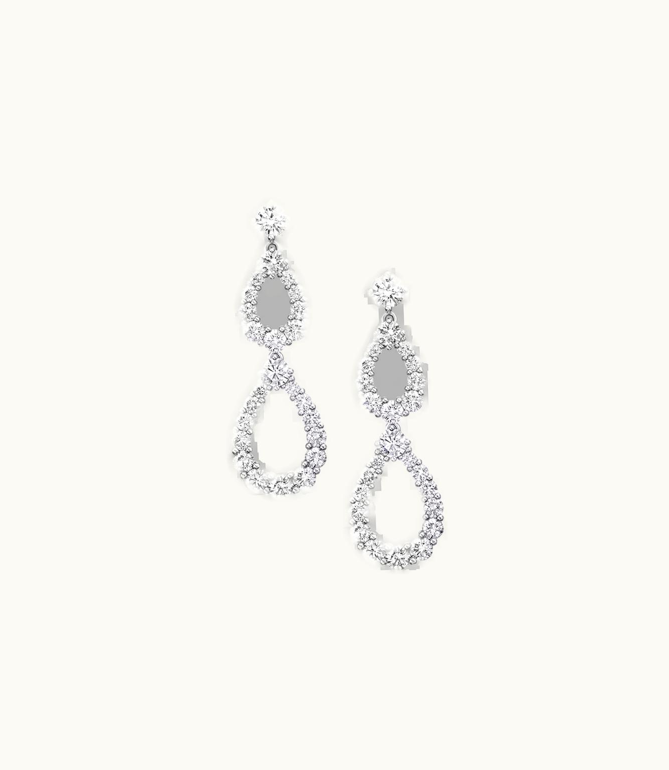 Harry Winston Harry Winston Diamond Loop Double Diamond Loop Diamond Earrings