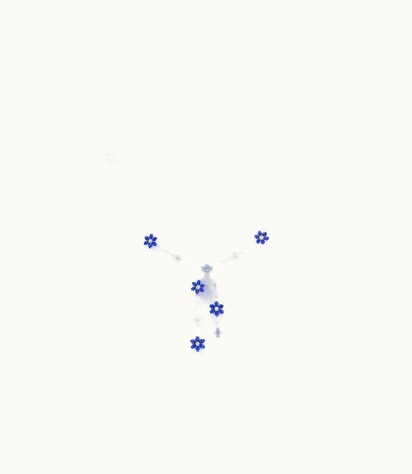 Harry Winston Harry Winston Forget-Me Not Sapphire And Diamond Lariat Necklace