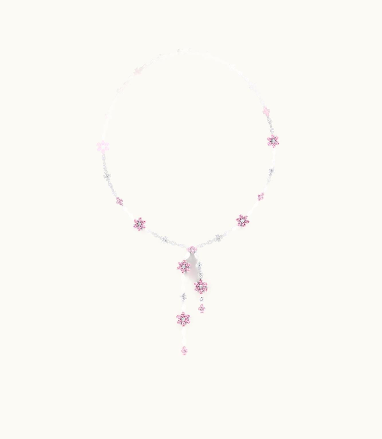 Harry Winston Harry Winston Forget-Me-Not Pink Sapphire And Diamond Lariat Necklace