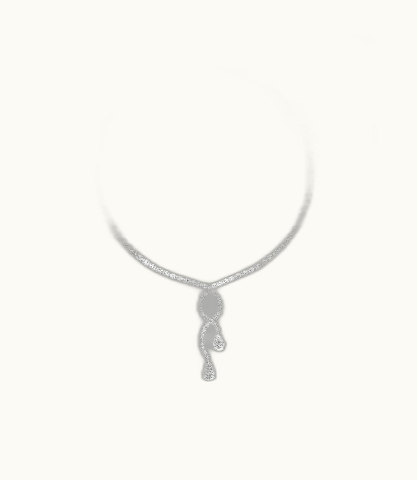 Harry Winston Harry Winston Round Brilliant And Pear-Shaped Cascading Diamond Necklace