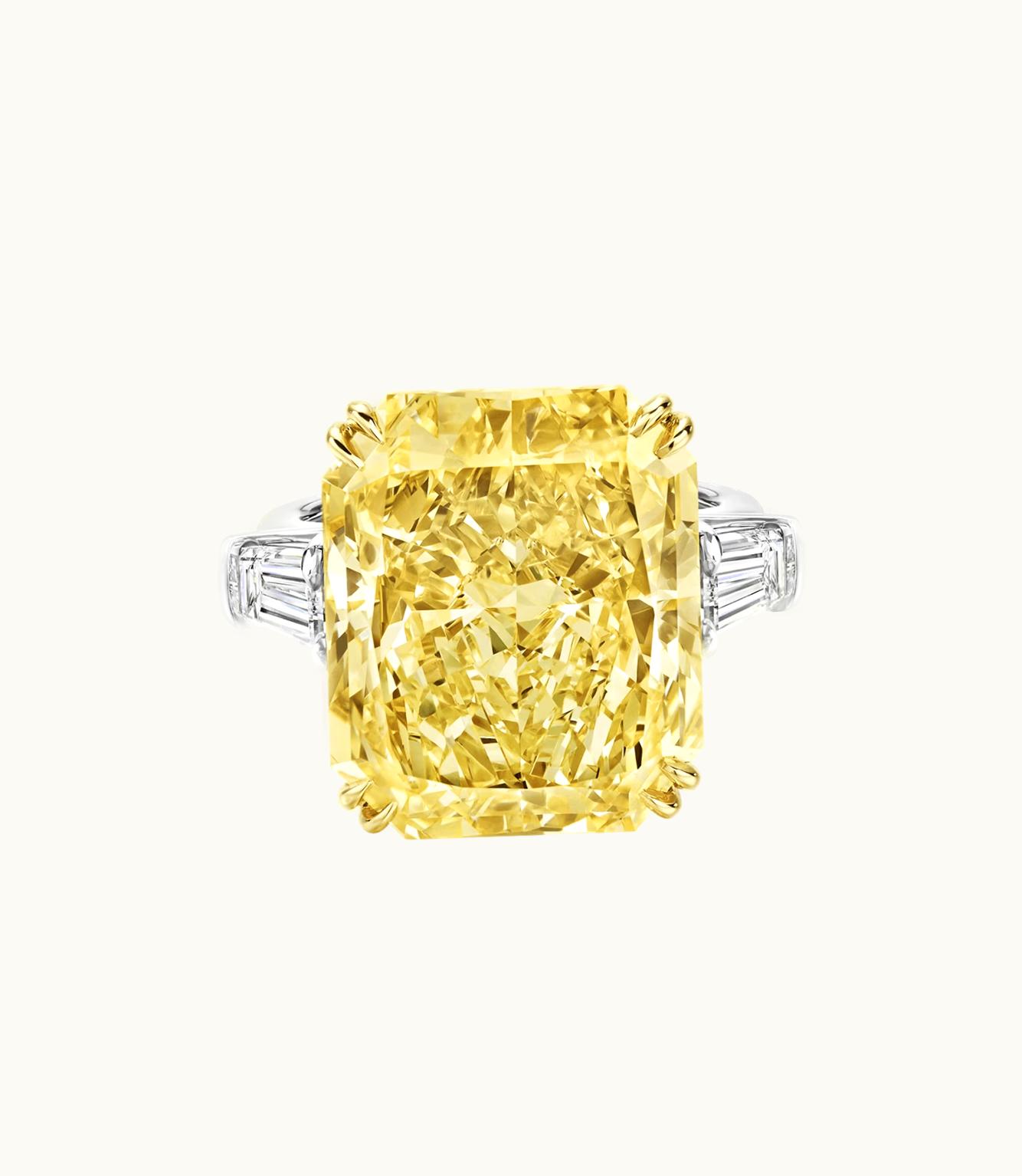 Harry Winston Harry Winston Classic Winston Cushion-Cut Yellow Diamond Ring