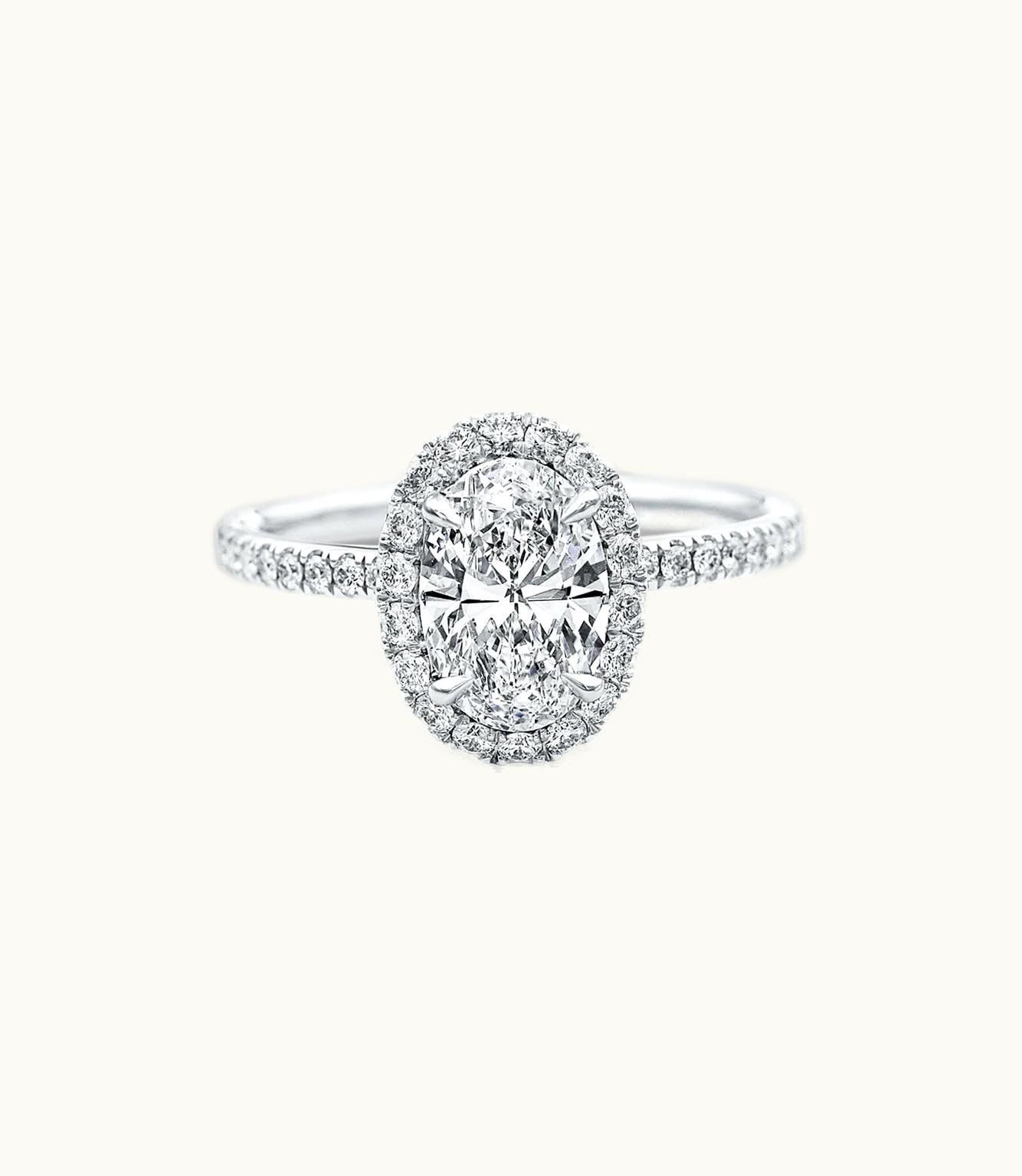 Harry Winston Harry Winston The One Oval-Shaped Diamond Micropavé Engagement Ring