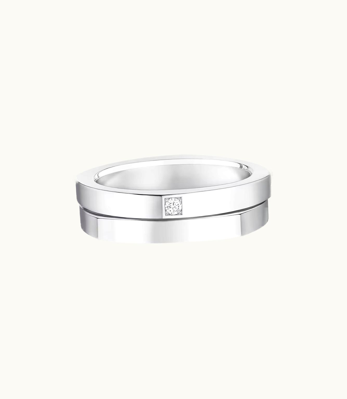 Harry Winston Harry Winston Infinite Wedding Band With One Round Diamond