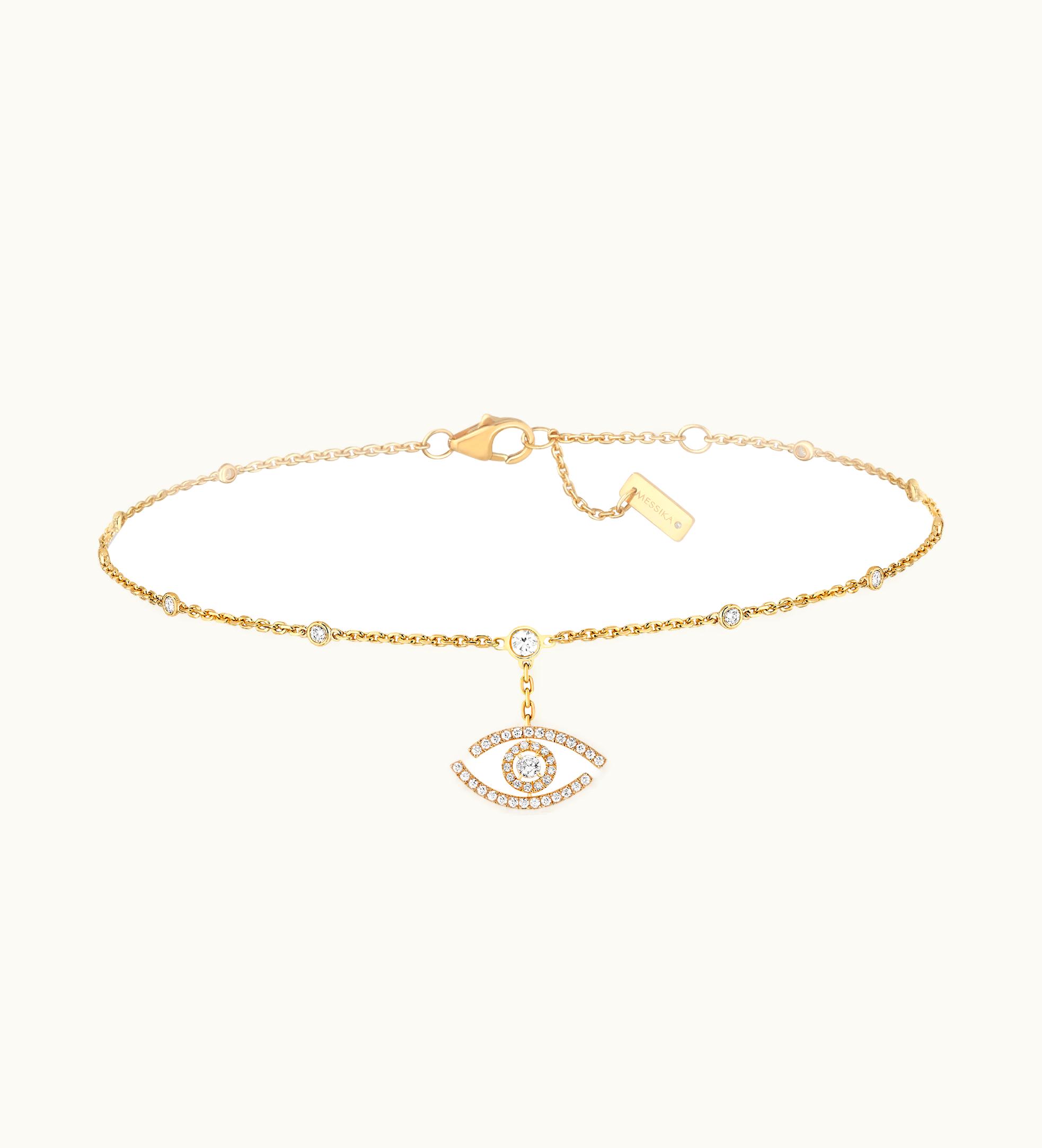Messika Messika Lucky Eye Pavé-Set Ankle Bracelet