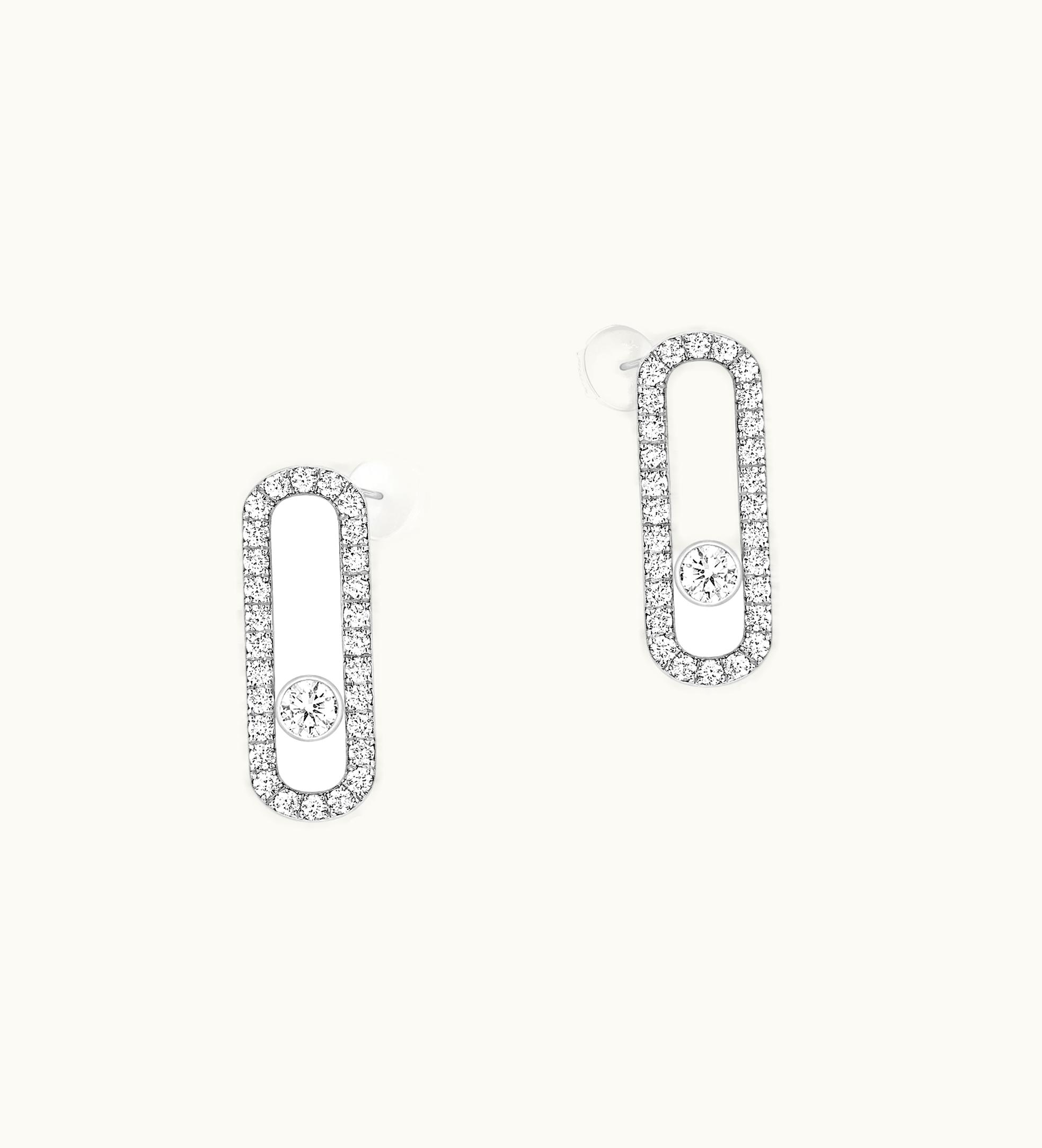 Messika Messika Move Uno Pavé-Set Diamond Earrings