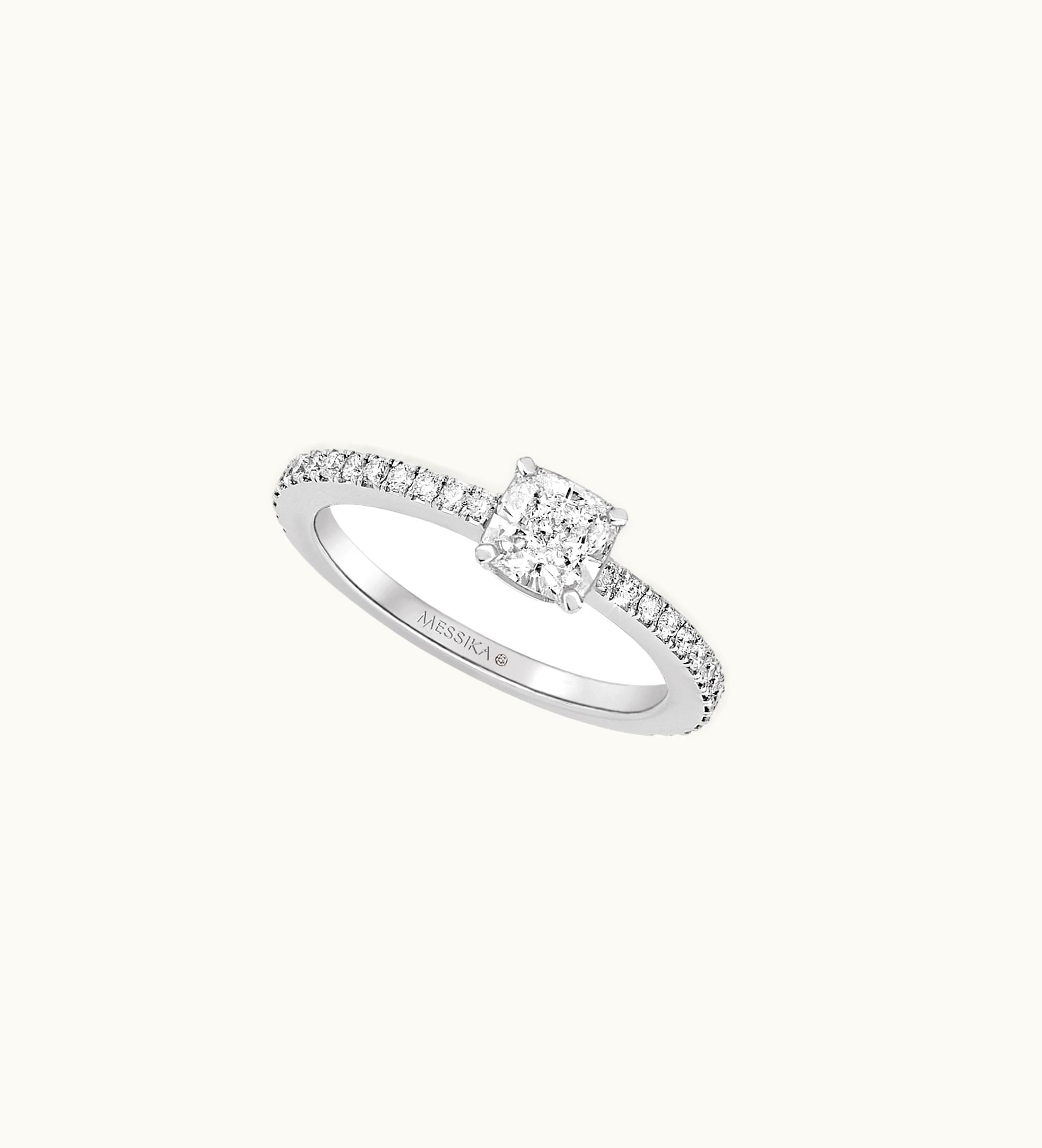 Messika Messika Solitaire Cushion Cut Pavé
