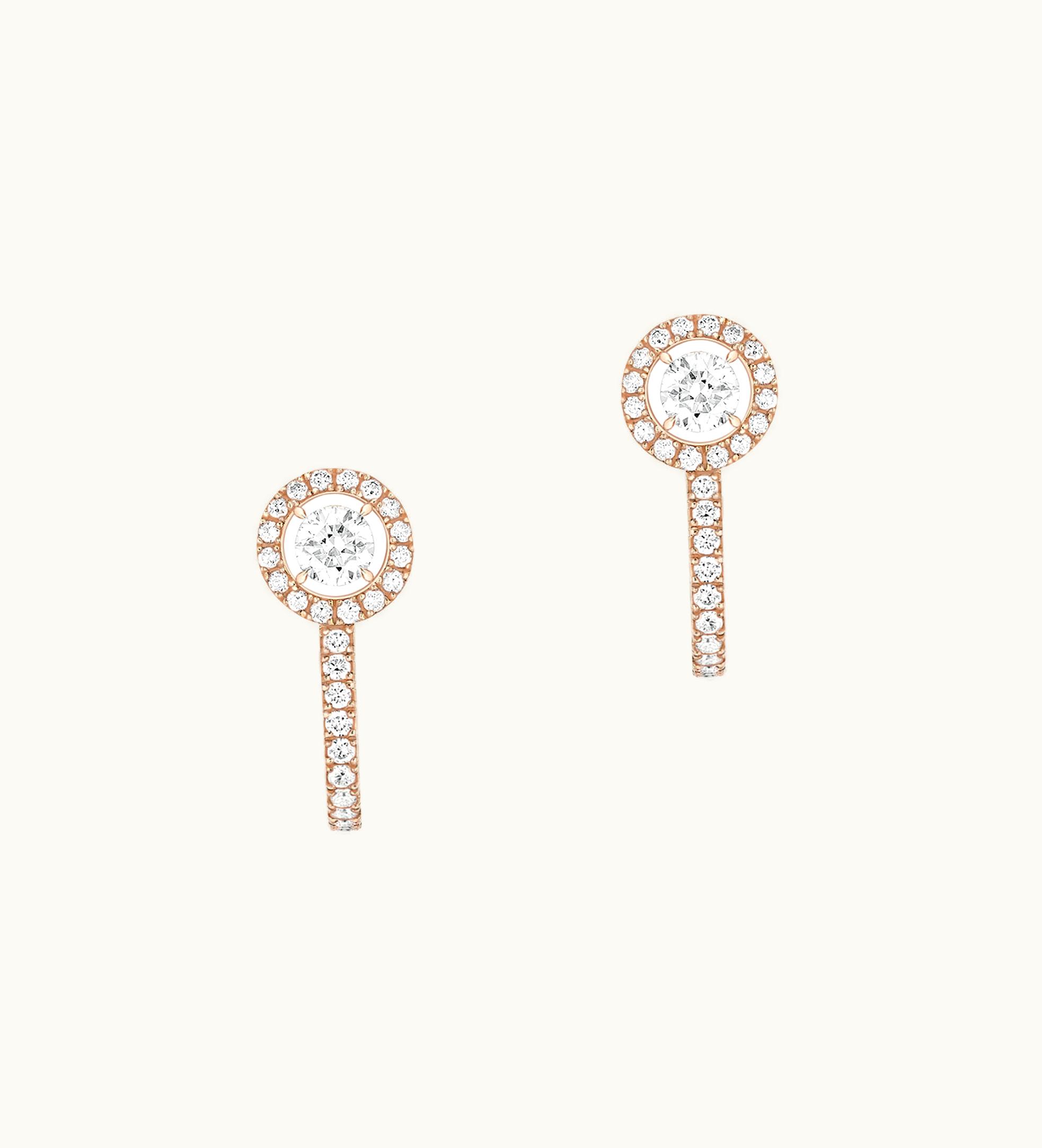 Messika Messika Joy Hoop Earrings Round Diamonds 2X0, 10Ct UZ0179671